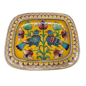 Vtg Romano Innocenti Charger Platter Signed Hand Painted Italian Pottery 12.5